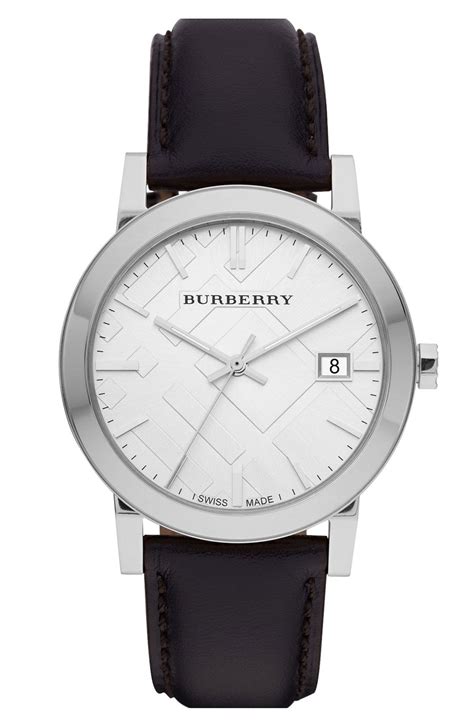 burberry check stamped round dial watch|Burberry Men's Watches .